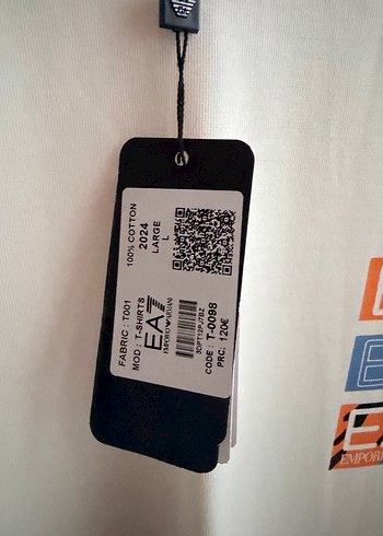 EA7 Baskılı Beyaz Erkek Tişört - Görsel 3