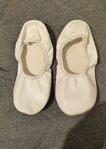 Beyaz Elastik Kız Babet Ayakkabı - Görsel 3