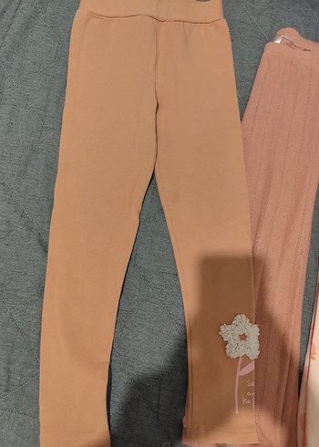 Kız Çocuk Pembe Triko Tayt - Görsel 3