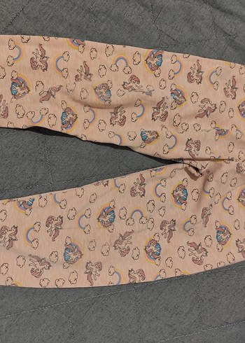 Kız Çocuk Pembe Triko Tayt - Görsel 6