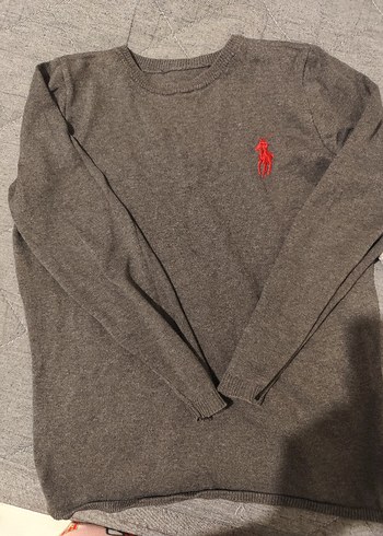 Gri Erkek Yün Kazak, Uzun Kollu, İnce Kesim - Görsel 2