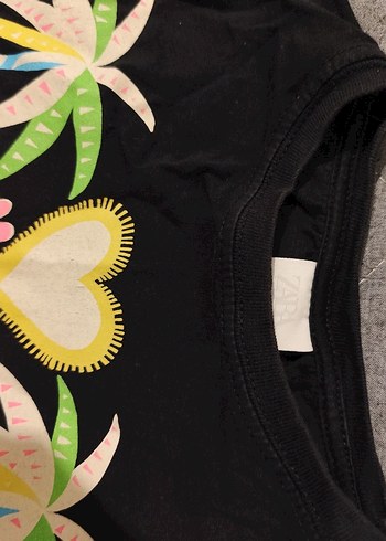 Kız Çocuk Çok Renkli Baskılı Kısa Kollu Tişört - Görsel 3