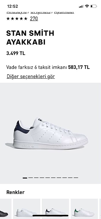 Adidas Stan Smith Orijinal Ayakkabı