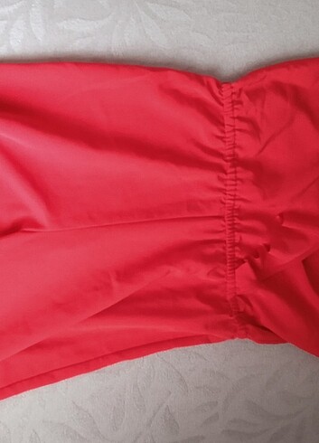 H&M kırmızı uzun tulum 