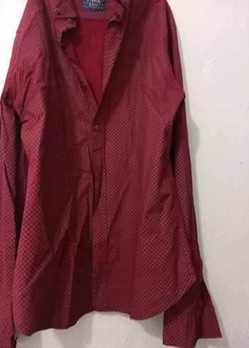 erkek bordo gomlek - Görsel 3