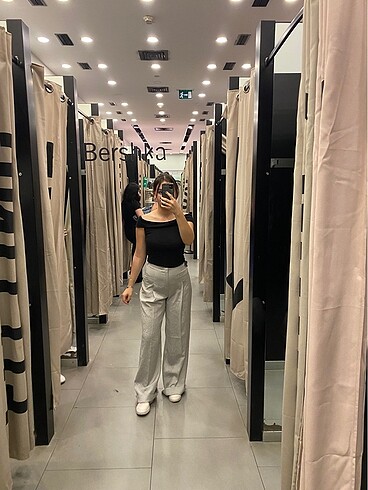 s Beden gri Renk Bershka pantolon