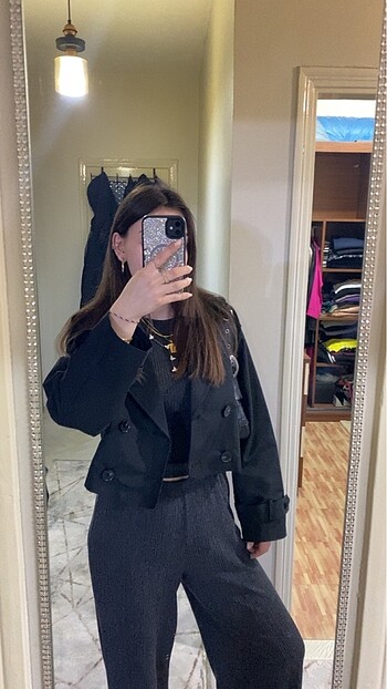 Zara kısa trenckot