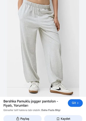 Bershka Gri Pamuklu Jogger Eşofman Altı