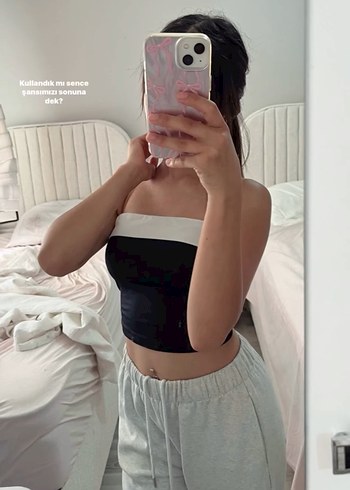 Bershka Bershka Gri Pamuklu Jogger Eşofman Altı