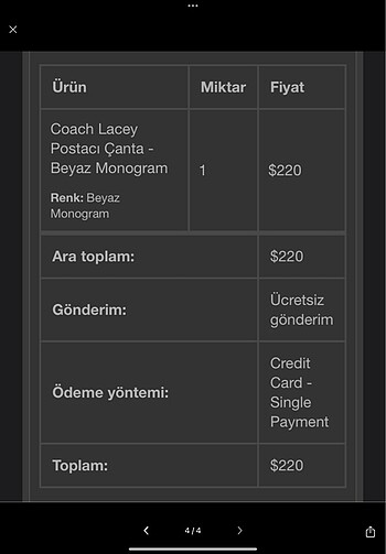  Beden beyaz Renk Coach lacey çanta
