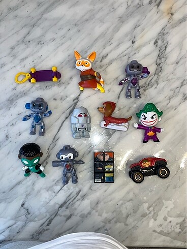 Figür oyuncaklar green lantern ve diğerleri