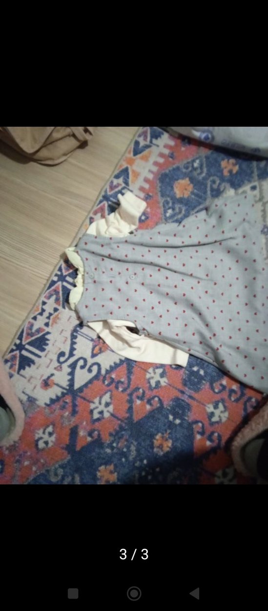 Uzun Kollu Pamuklu Kız Elbisesi - Görsel 3