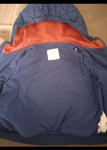 Kapüşonlu Fermuarlı Erkek Çocuk Mavisi Yelek - Görsel 3