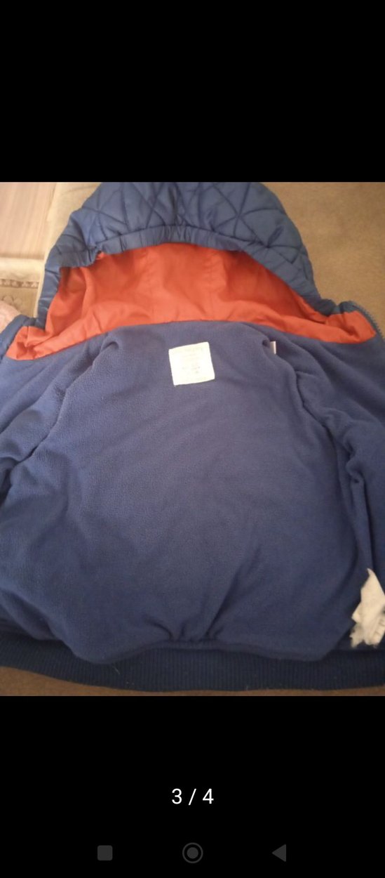 Kapüşonlu Fermuarlı Erkek Çocuk Mavisi Yelek - Görsel 3