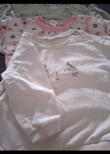 Kız Çocuk Uzun Kollu Pamuklu Baskılı Tişört - Görsel 2