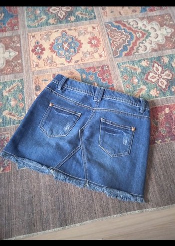 Kot Mini Etek Kemerli Rahat Kesim - Görsel 4