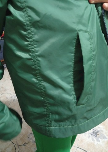 Yeşil Erkek Fermuarlı Yağmurluk - Görsel 3