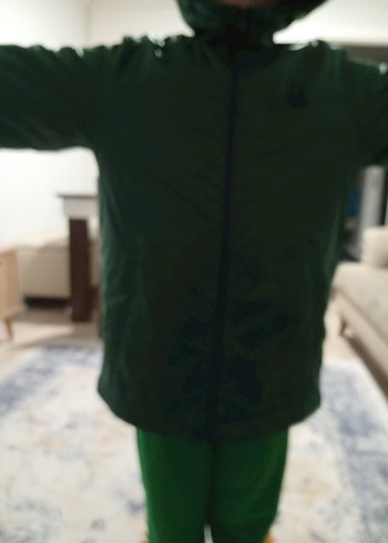 Yeşil Erkek Fermuarlı Yağmurluk - Görsel 10