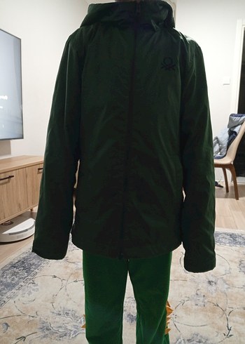 Yeşil Erkek Fermuarlı Yağmurluk - Görsel 7