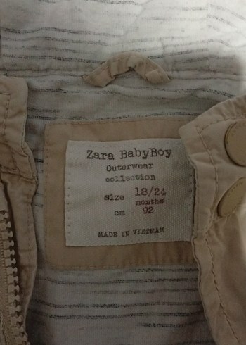 Bej Kapüşonlu Düğmeli Erkek Çocuk Ceketi - Görsel 2