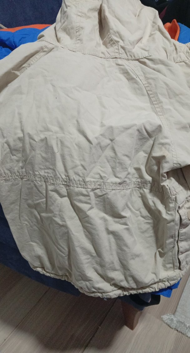 Bej Kapüşonlu Düğmeli Erkek Çocuk Ceketi - Görsel 4