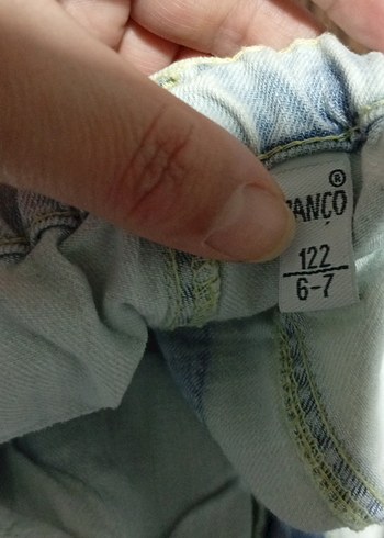 Bej Düğmeli Gevşek Kesim çocuk Kot Pantolon - Görsel 5