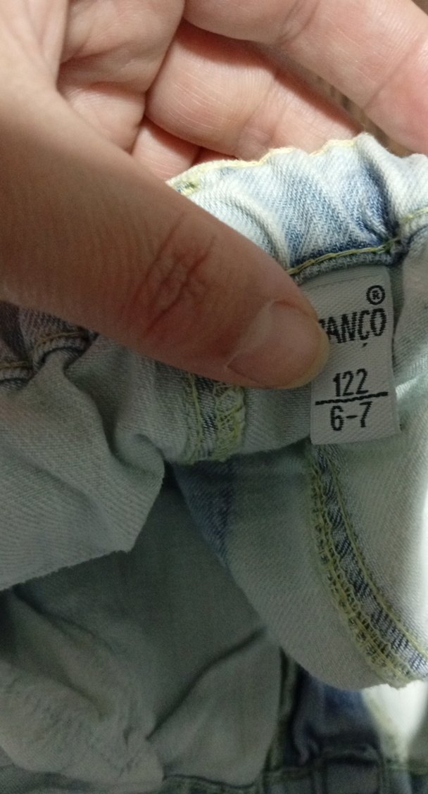 Bej Düğmeli Gevşek Kesim çocuk Kot Pantolon - Görsel 5