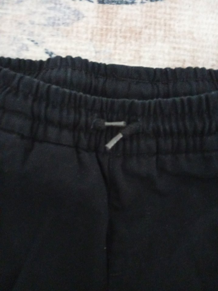 Siyah Erkek Çocuk Rahat Kesim Jogger Pantolon - Görsel 3