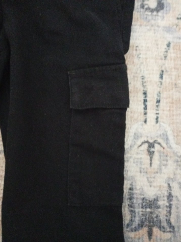 Siyah Erkek Çocuk Rahat Kesim Jogger Pantolon - Görsel 2