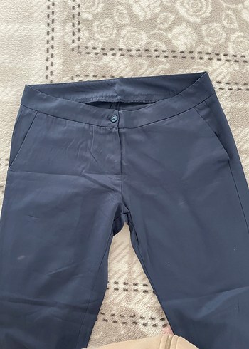 Kadın Lacivert Normal Kesim Kumaş Pantolon - Görsel 2