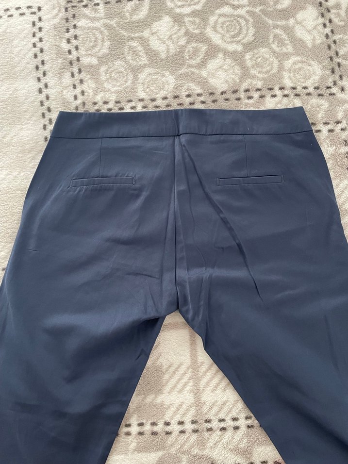 Kadın Lacivert Normal Kesim Kumaş Pantolon - Görsel 3