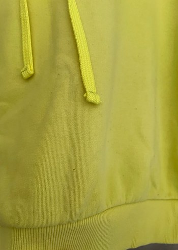 Sarı Kapüşonlu Salaş Mini Sweatshirt - Görsel 3