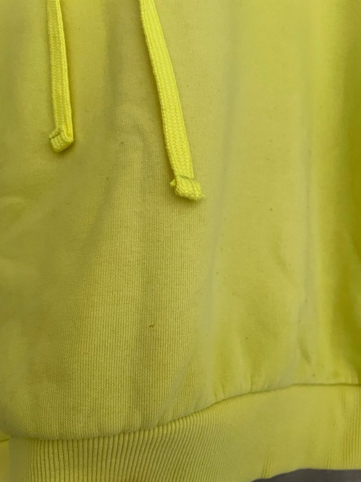 Sarı Kapüşonlu Salaş Mini Sweatshirt - Görsel 3