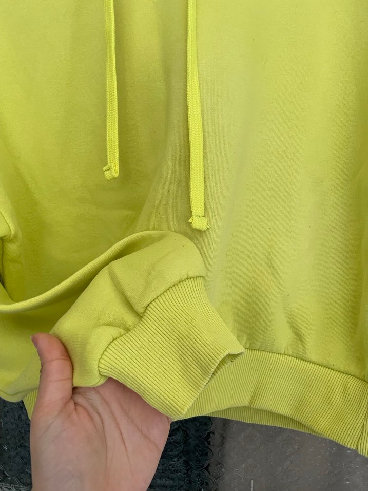 Sarı Kapüşonlu Salaş Mini Sweatshirt - Görsel 4