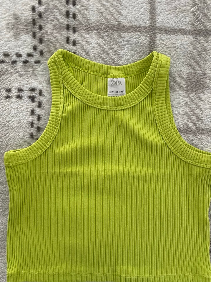 Kız Çocuk yeşil Kolsuz Atlet - Görsel 2