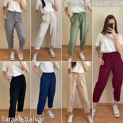 Taraklı Keten şalvar pantolon