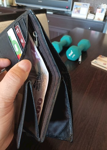 Siyah Baskılı Erkek Cüzdanı - Görsel 9