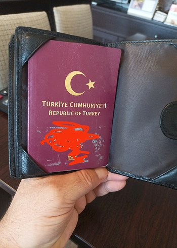 Siyah Baskılı Erkek Cüzdanı - Görsel 2