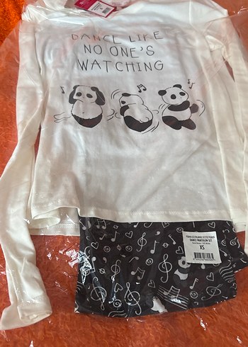 Baskılı Pamuklu pijama takımı - Görsel 3