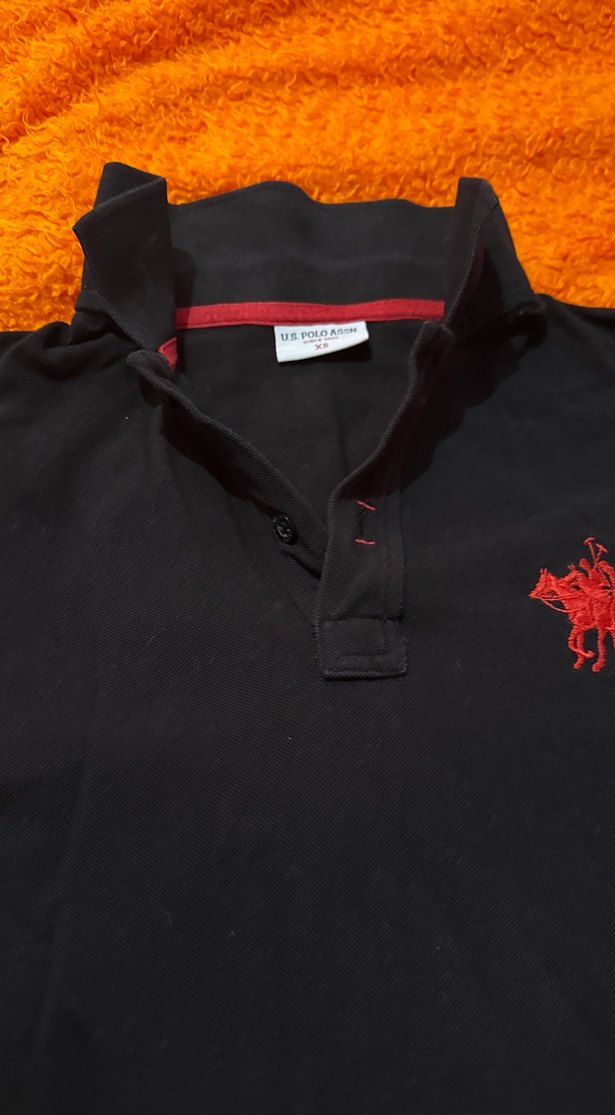 Unisex Siyah Polo Yaka Kısa Kollu Tişört - Görsel 2