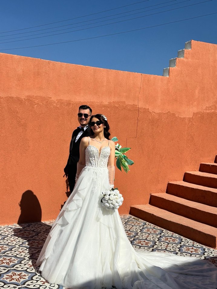 İnce Askılı Bohem A Kesim Gelinlik - Görsel 3