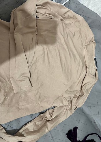 Bej parmak detaylı body - Görsel 4