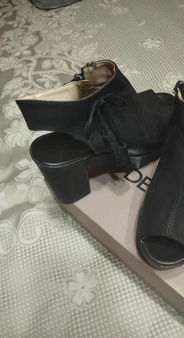 Siyah Platform Topuklu Kadın Ayakkabı - Görsel 3