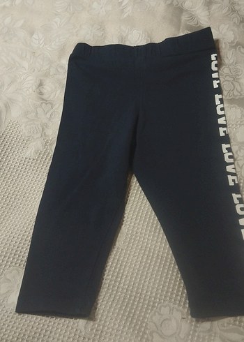 Kız Çocuk Lacivert Pamuklu Tayt - Görsel 2