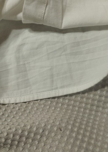 kız çocuğu beyaz uzun kollu gömlek - Görsel 4