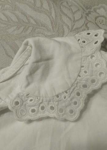 kız çocuğu beyaz uzun kollu gömlek - Görsel 2