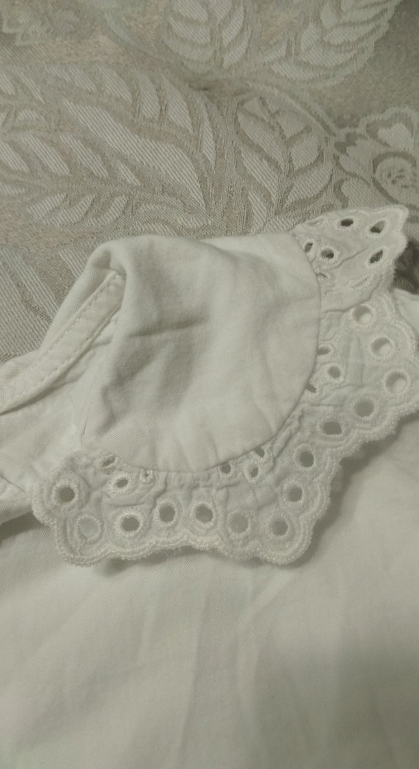 kız çocuğu beyaz uzun kollu gömlek - Görsel 2