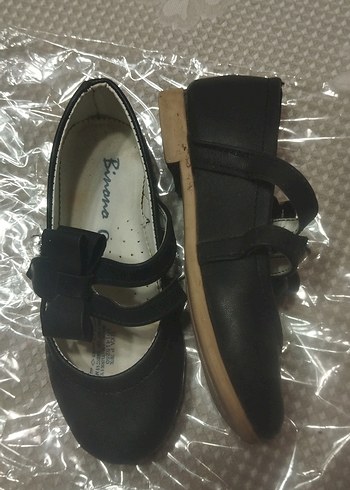 Kız Çocuk Siyah Tokalı Babet Ayakkabı - Görsel 2