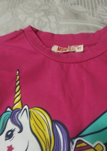 Kız Çocuk Renkli Baskılı Uzun Kollu Tişört - Görsel 4