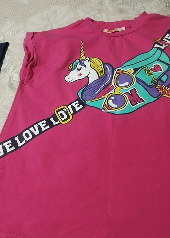 Kız Çocuk Renkli Baskılı Uzun Kollu Tişört - Görsel 5